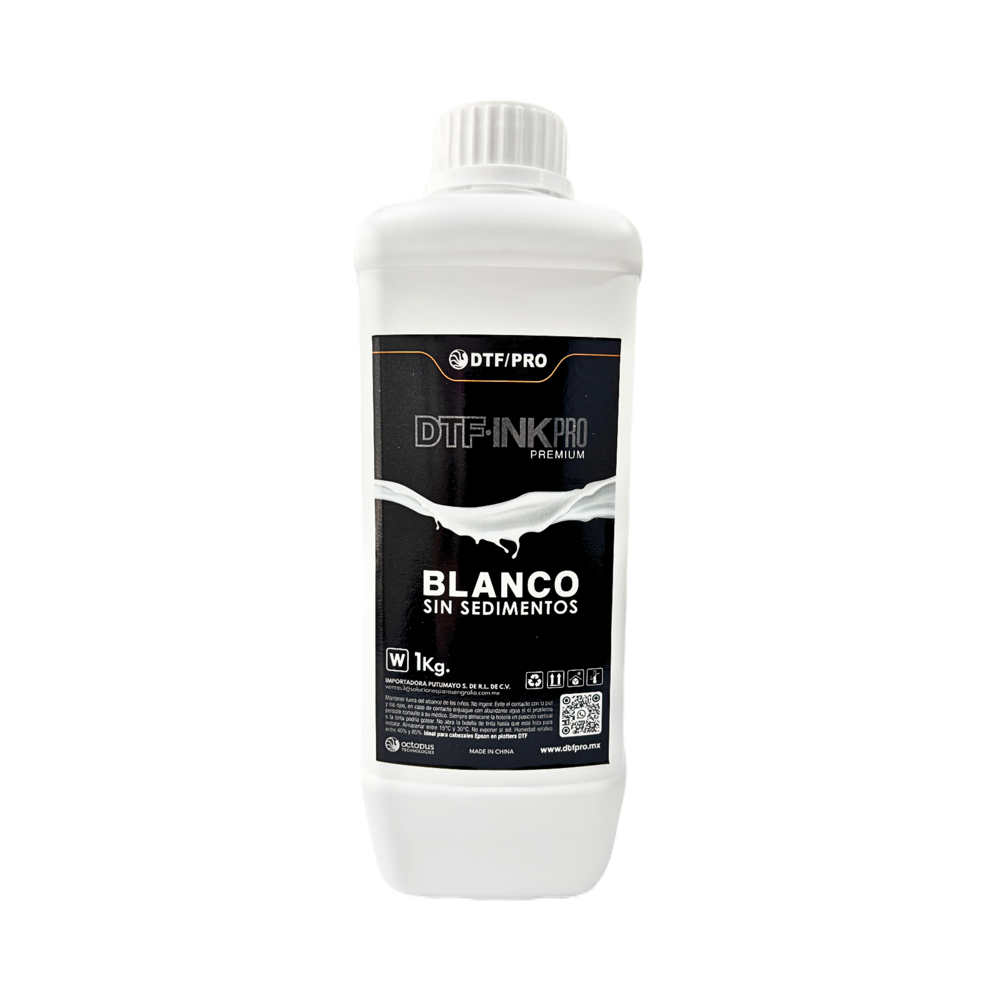 TINTA DTF INK PRO BLANCO SIN SEDIMENTOS 1000 ML