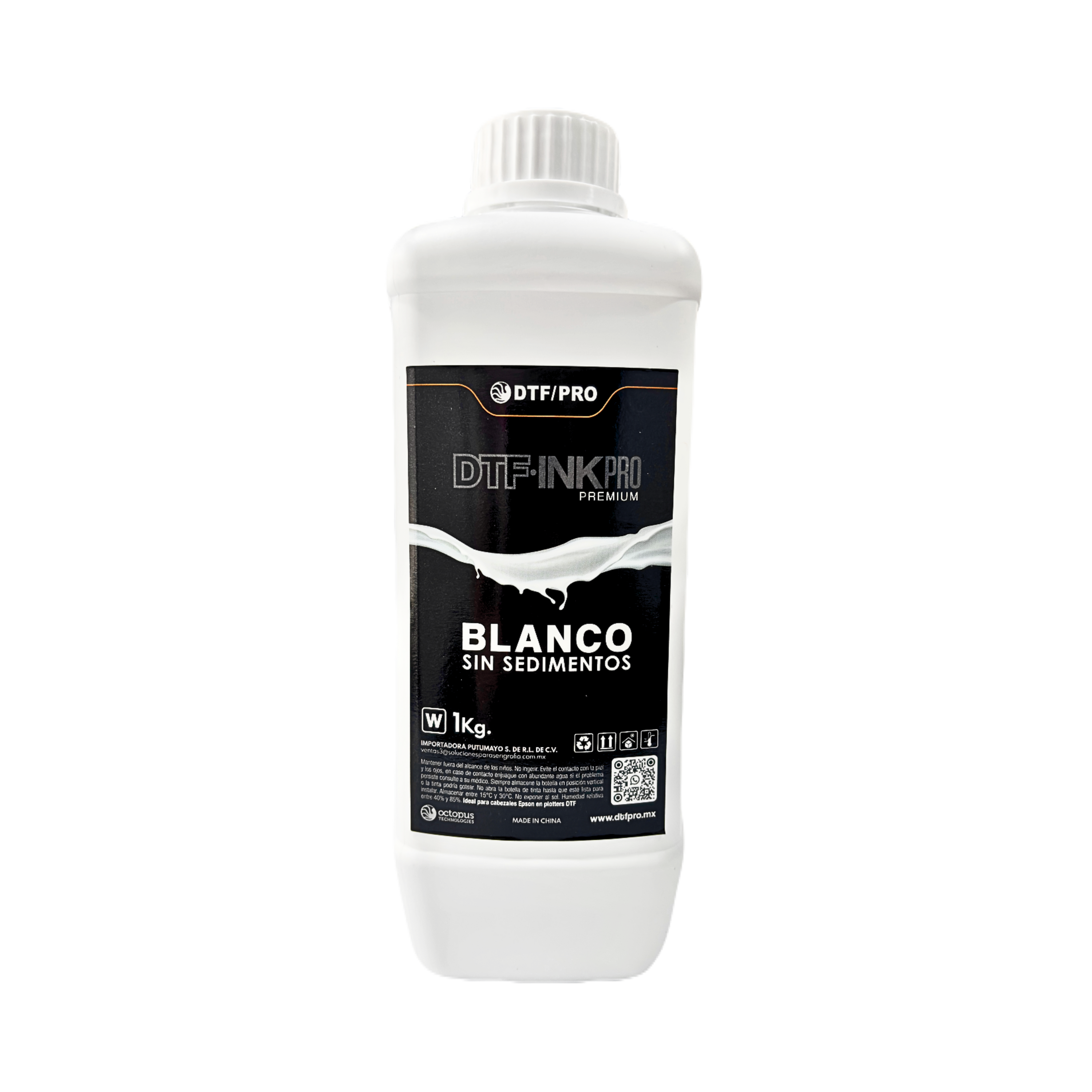 TINTA DTF INK PRO BLANCO SIN SEDIMENTOS 1000 ML
